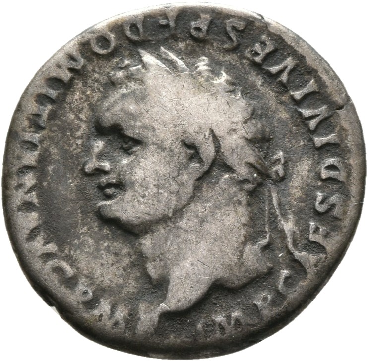 RIC II, Part 1 (second edition) Domitian 75 Domitian obverse, Head of Domitian, laureate, left