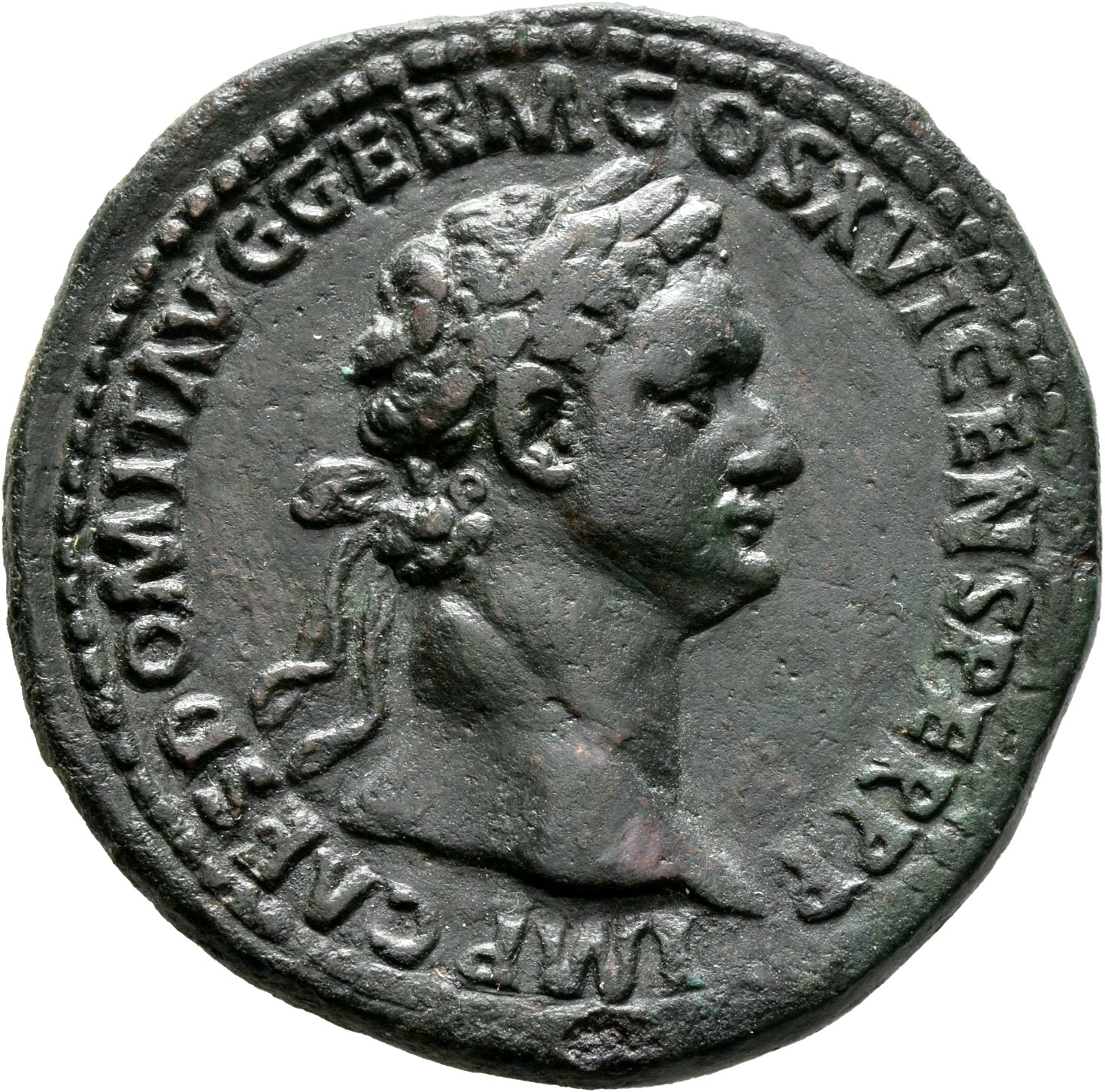RIC II, Part 1 (second edition) Domitian 752 Domitian obverse, Head of Domitian, laureate, right