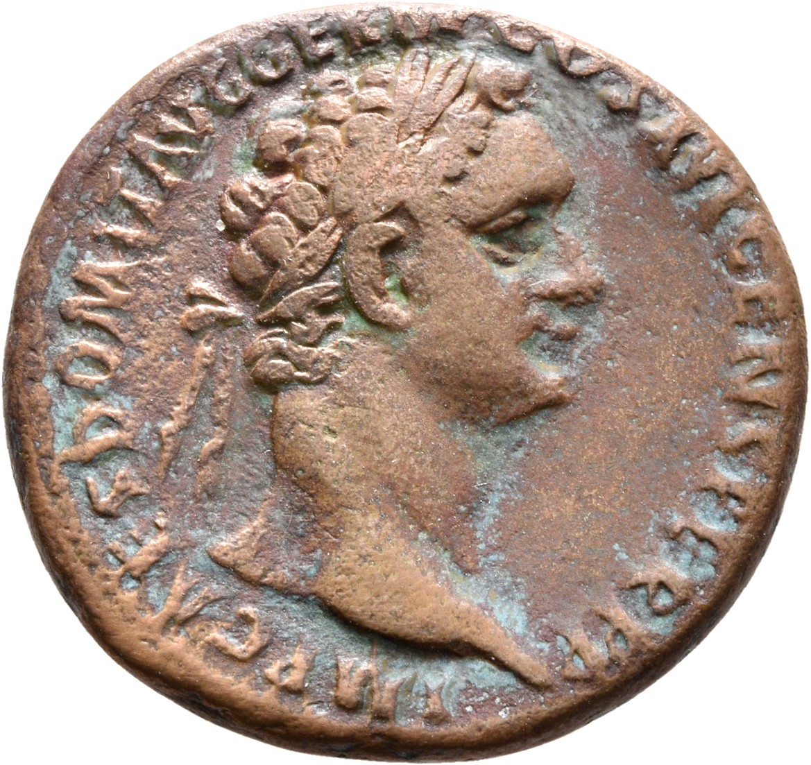RIC II, Part 1 (second edition) Domitian 757 Domitian obverse, Head of Domitian, laureate, right