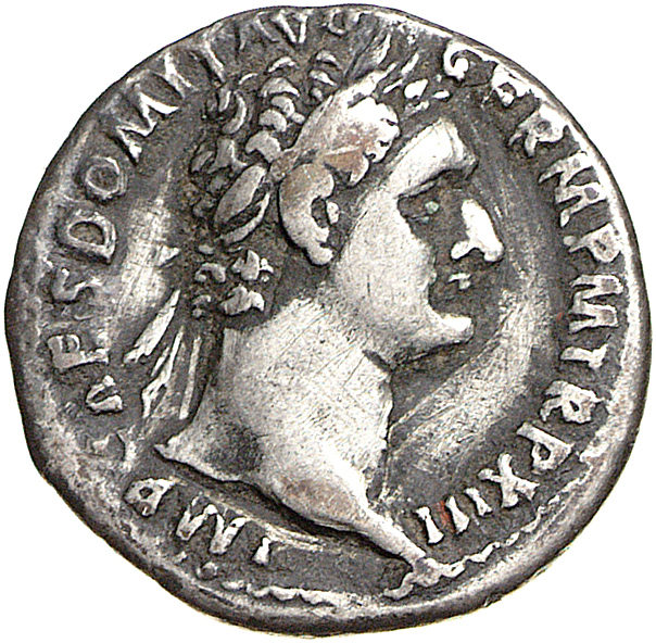 RIC II, Part 1 (second edition) Domitian 761 Domitian obverse, Head of Domitian, laureate, right