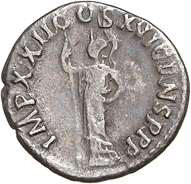 RIC II, Part 1 (second edition) Domitian 769 Domitian reverse, Minerva standing left, holding spear