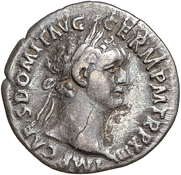 RIC II, Part 1 (second edition) Domitian 769 Domitian obverse, Head of Domitian, laureate, right
