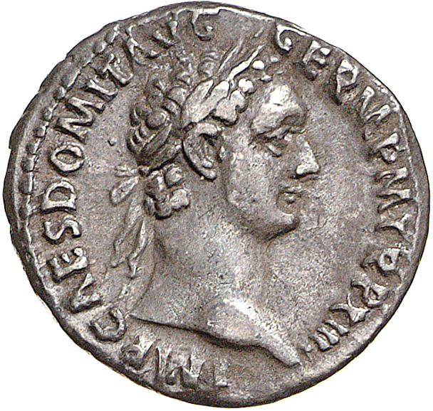 RIC II, Part 1 (second edition) Domitian 771 Domitian obverse, Head of Domitian, laureate, right