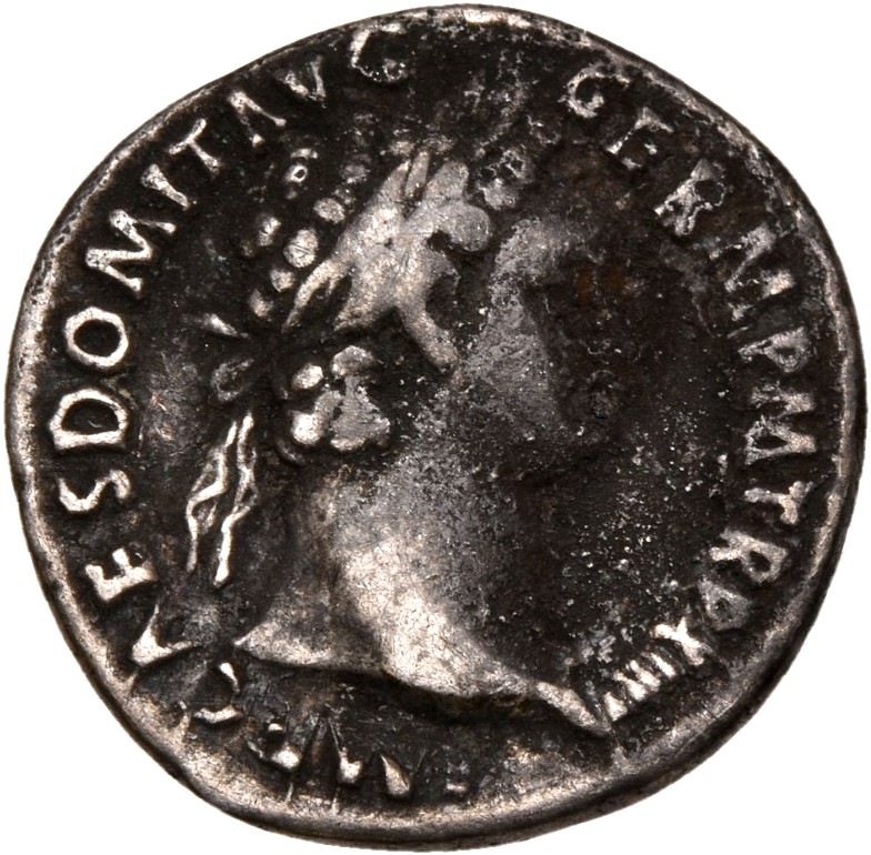 RIC II, Part 1 (second edition) Domitian 771 Domitian obverse, Head of Domitian, laureate, right