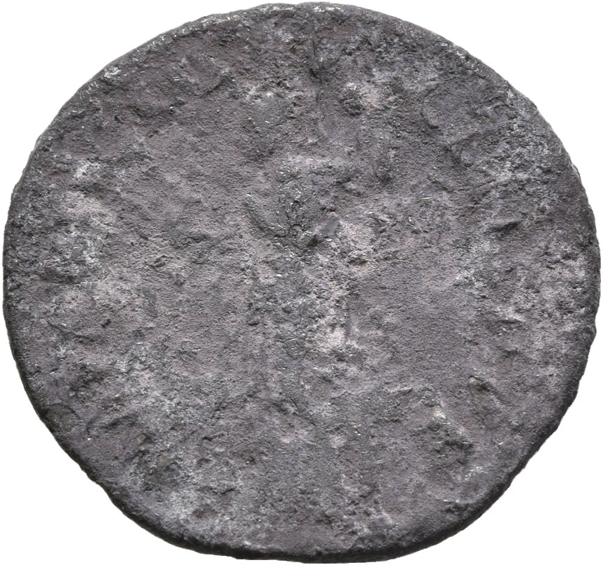 RIC II, Part 1 (second edition) Domitian 772 Domitian reverse, Minerva standing left, holding thunderbolt and spear; shiel...