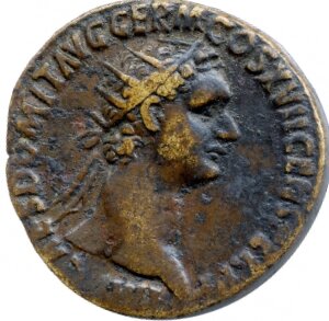 RIC II, Part 1 (second edition) Domitian 803 Domitian obverse, Head of Domitian, radiate, right
