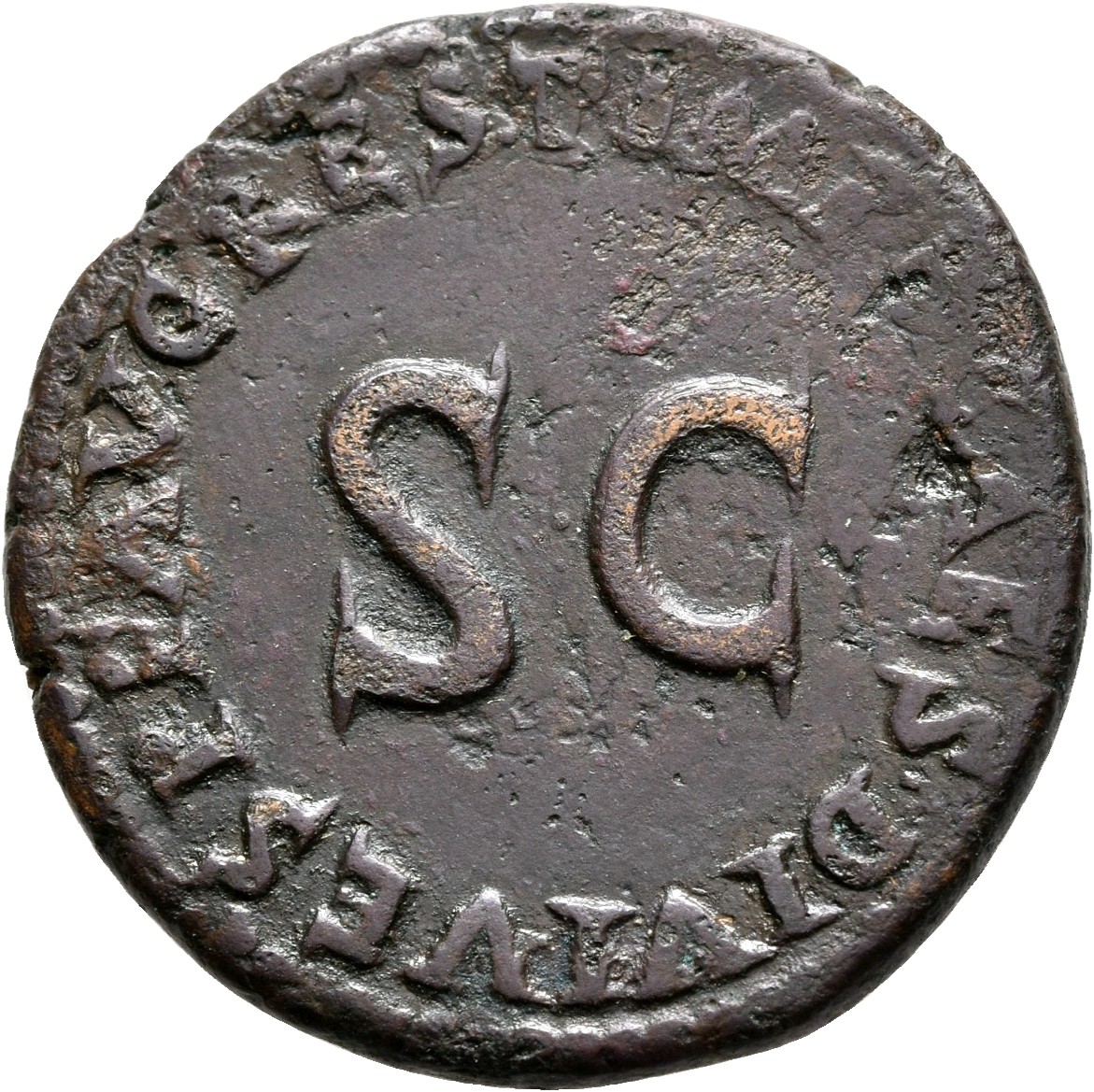 RIC II, Part 1 (second edition) Domitian 826 Domitian reverse, Head of Tiberius, bare, left