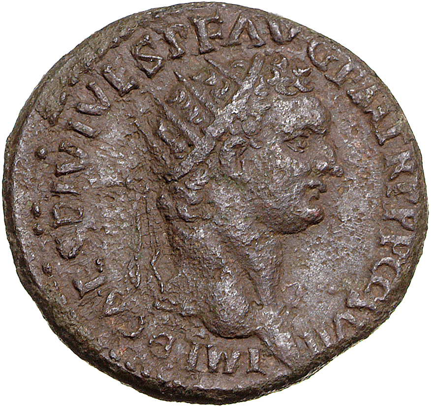 RIC II, Part 1 (second edition) Domitian 833 Domitian obverse, Head of Domitian, radiate, right