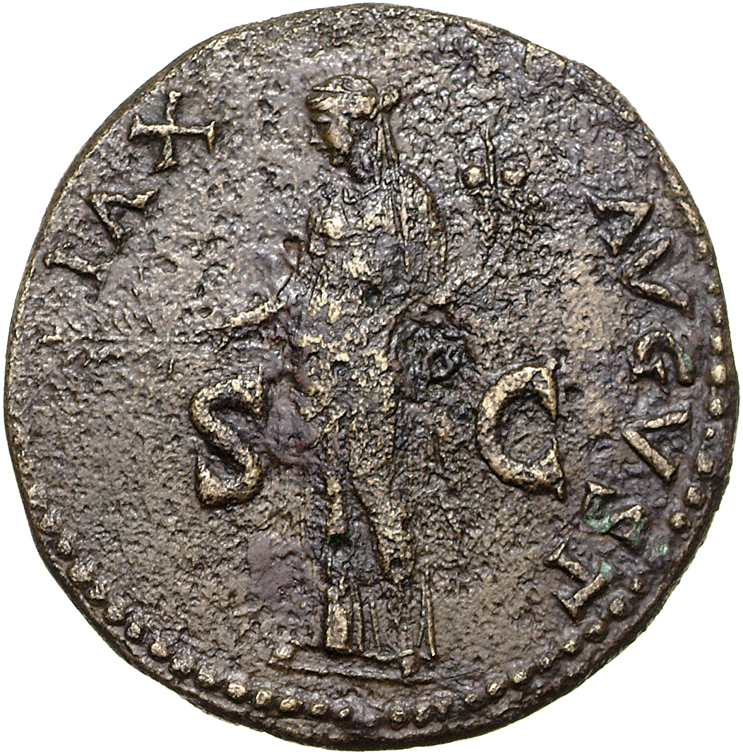 RIC II, Part 1 (second edition) Domitian 837 Domitian reverse, Pax standing left, holding branch and cornucopiae