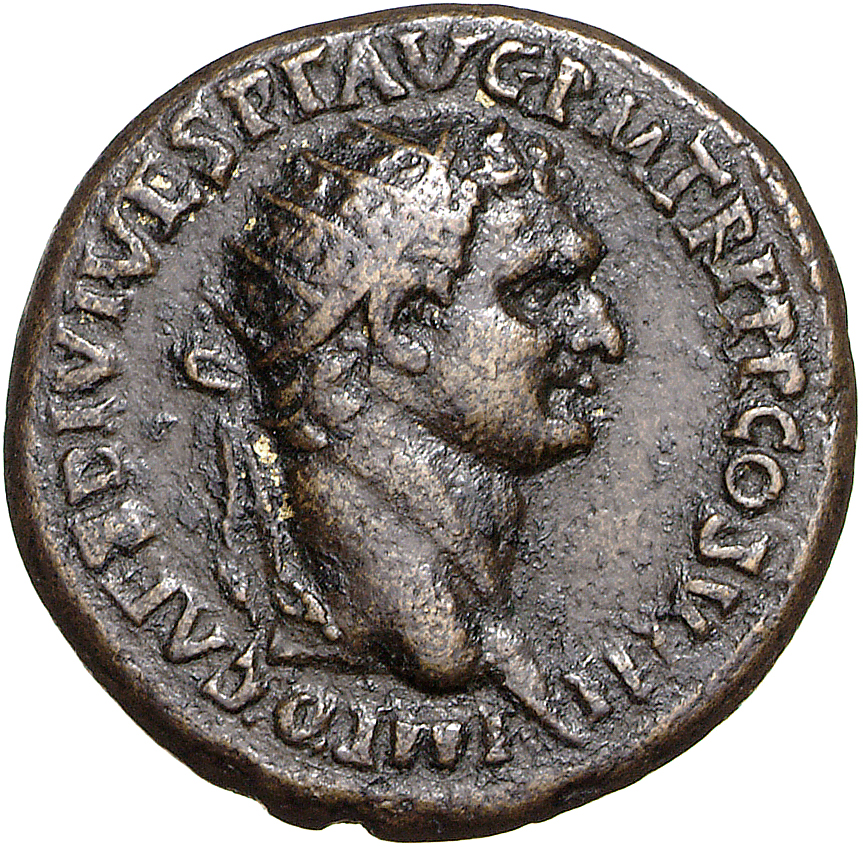 RIC II, Part 1 (second edition) Domitian 839 Domitian obverse, Head of Domitian, radiate, right