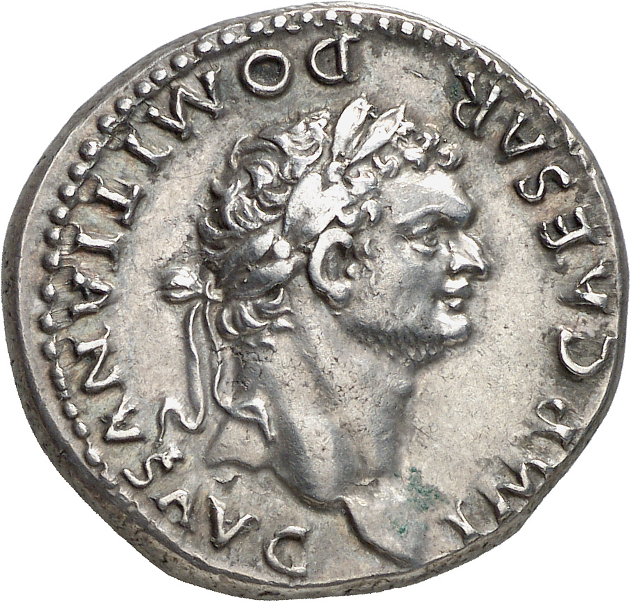 RIC II, Part 1 (second edition) Domitian 842 Domitian obverse, Head of Domitian, laureate, right