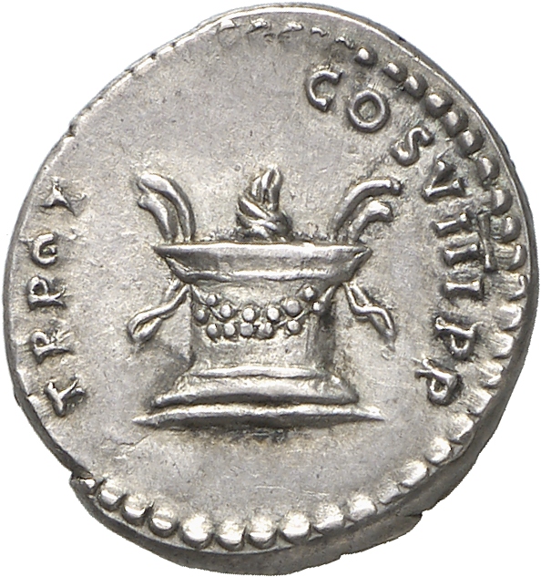 RIC II, Part 1 (second edition) Domitian 94 Domitian reverse, Garlanded and lighted altar