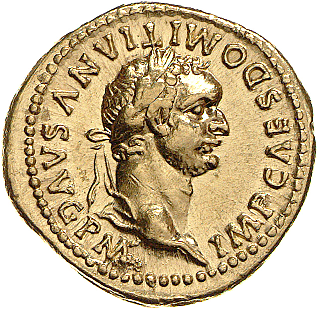 RIC II, Part 1 (second edition) Domitian 97 Domitian obverse, Head of Domitian, laureate, right
