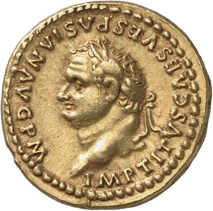 RIC II, Part 1 (second edition) Titus 107 Titus obverse, Head of Titus, laureate, left