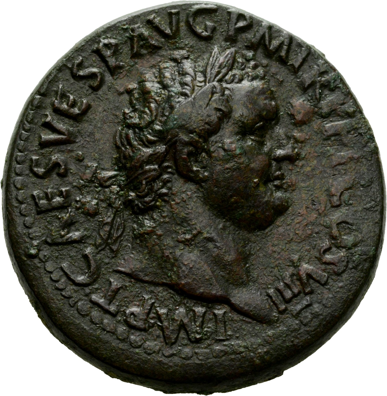 RIC II, Part 1 (second edition) Titus 136 Titus obverse, Head of Titus, laureate, right