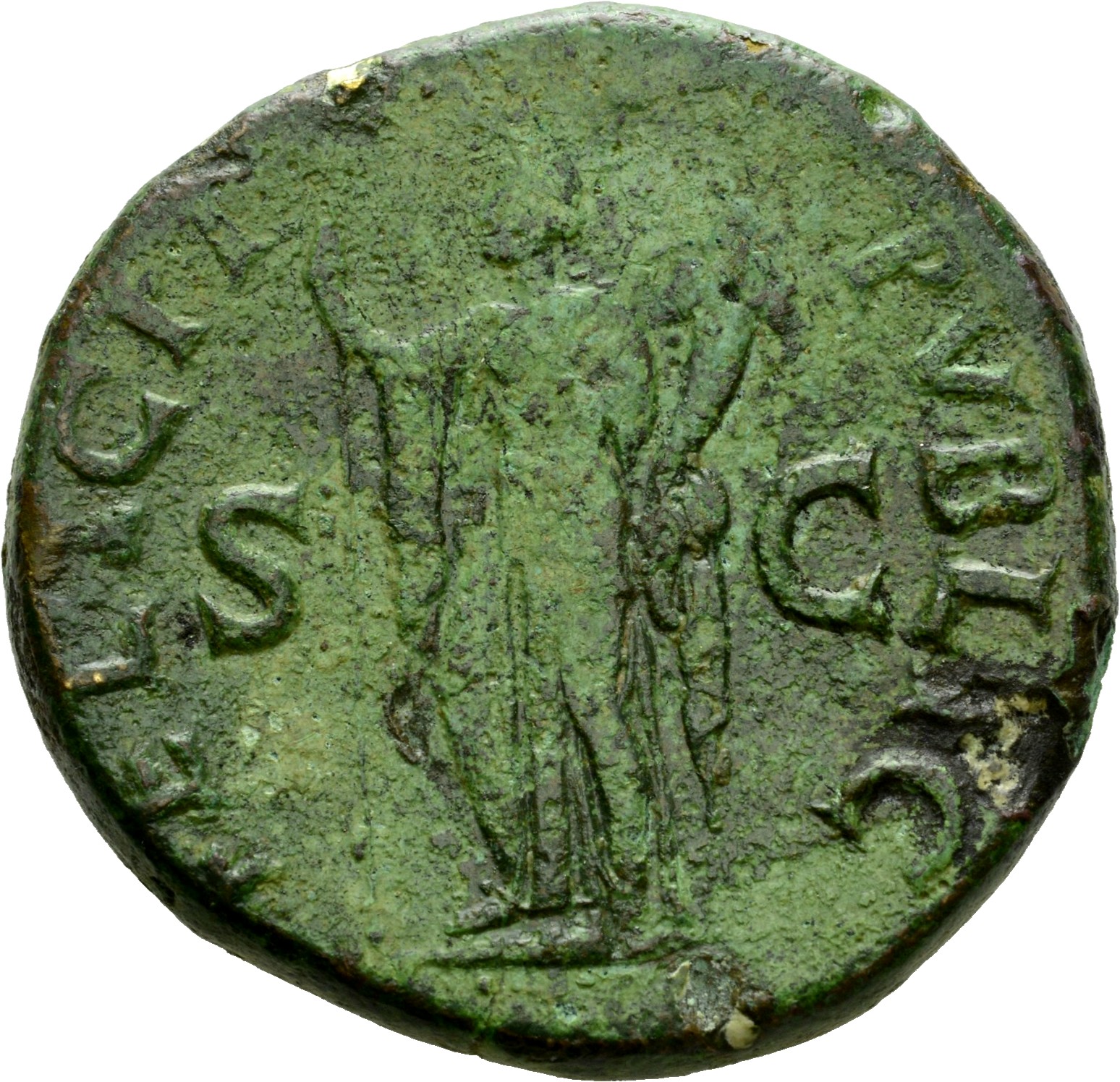 RIC II, Part 1 (second edition) Titus 144 Titus reverse, Felicitas standing left, holding sceptre and cornucopiae
