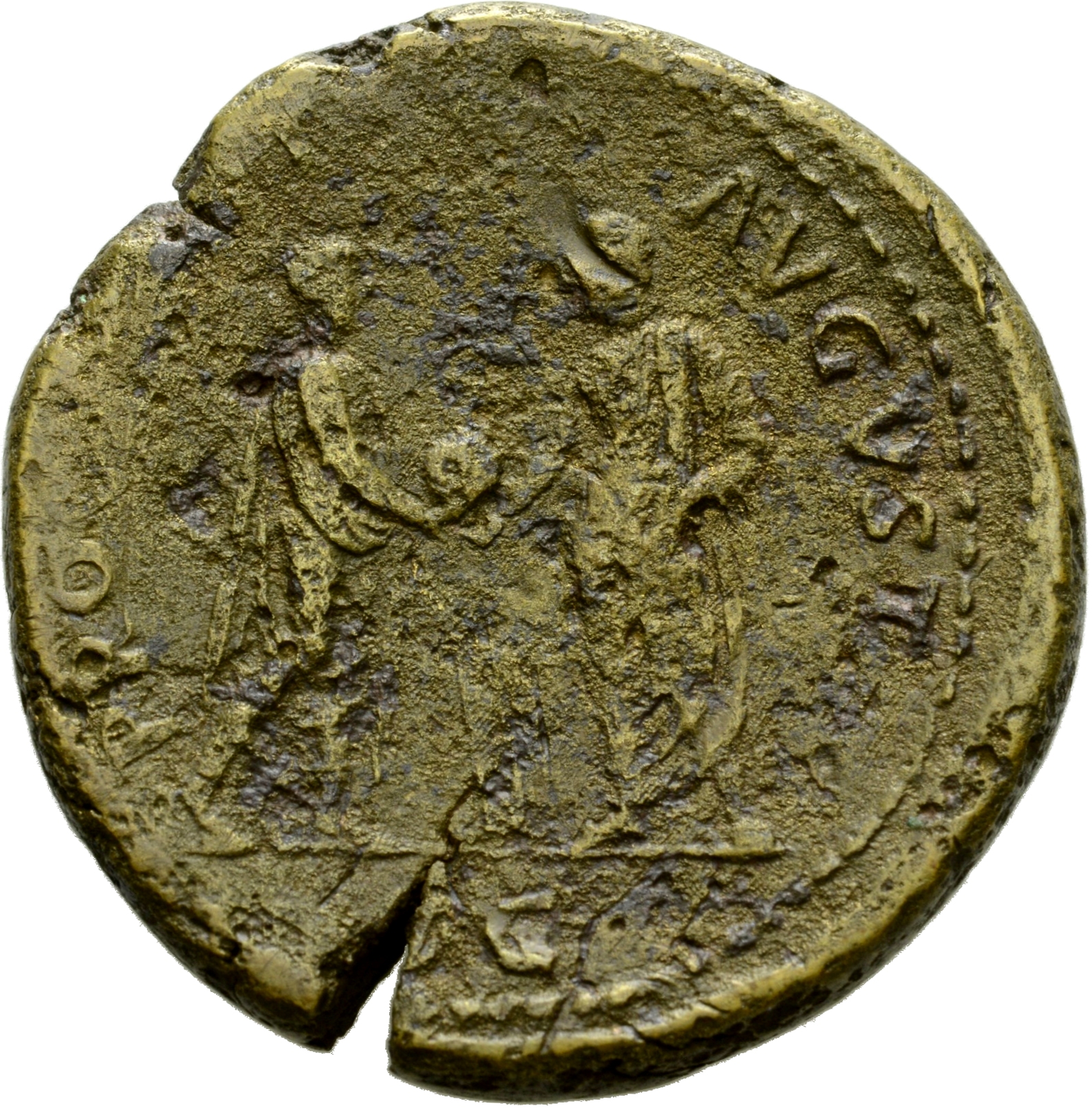 RIC II, Part 1 (second edition) Titus 162 Titus reverse, Vespasian and Titus, togate, standing right and left, holding glo...