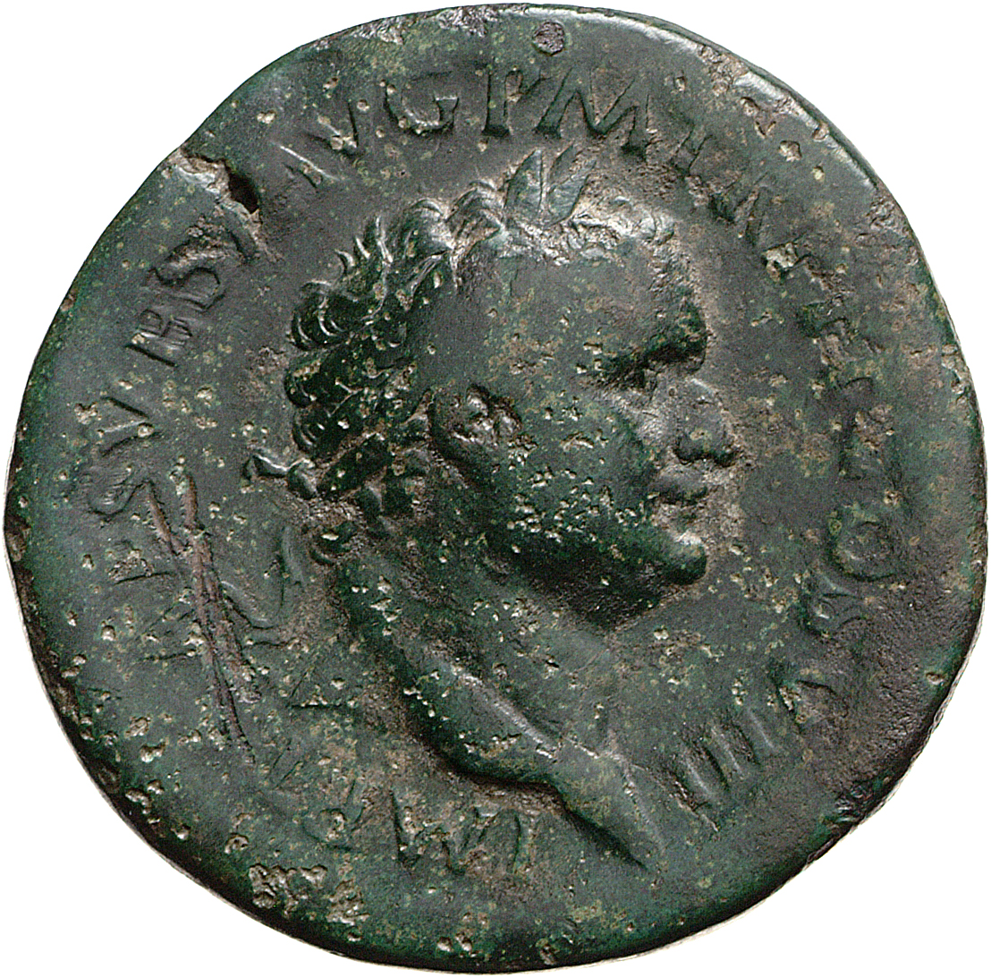 RIC II, Part 1 (second edition) Titus 166 Titus obverse, Head of Titus, laureate, right