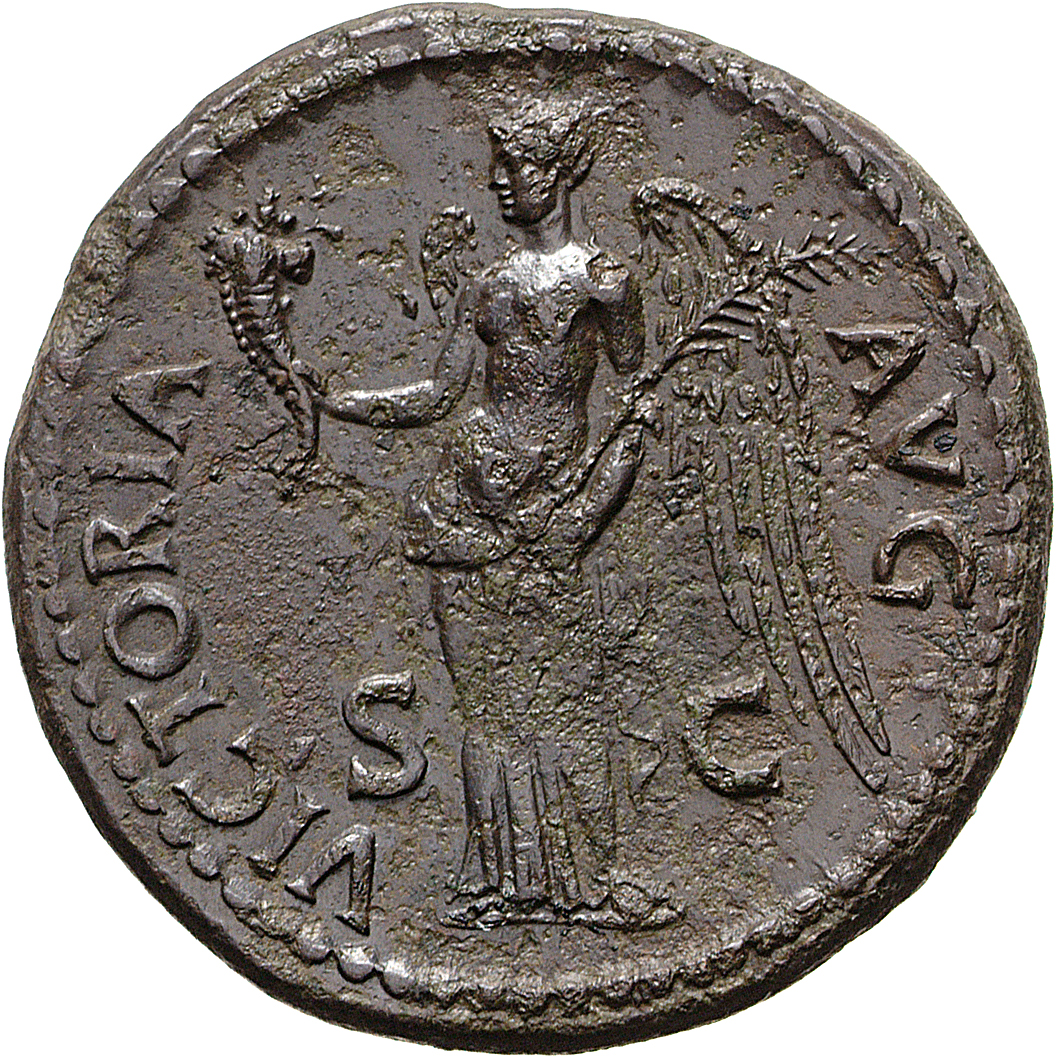 RIC II, Part 1 (second edition) Titus 181 Titus reverse, Victory standing left, holding cornucopiae and palm
