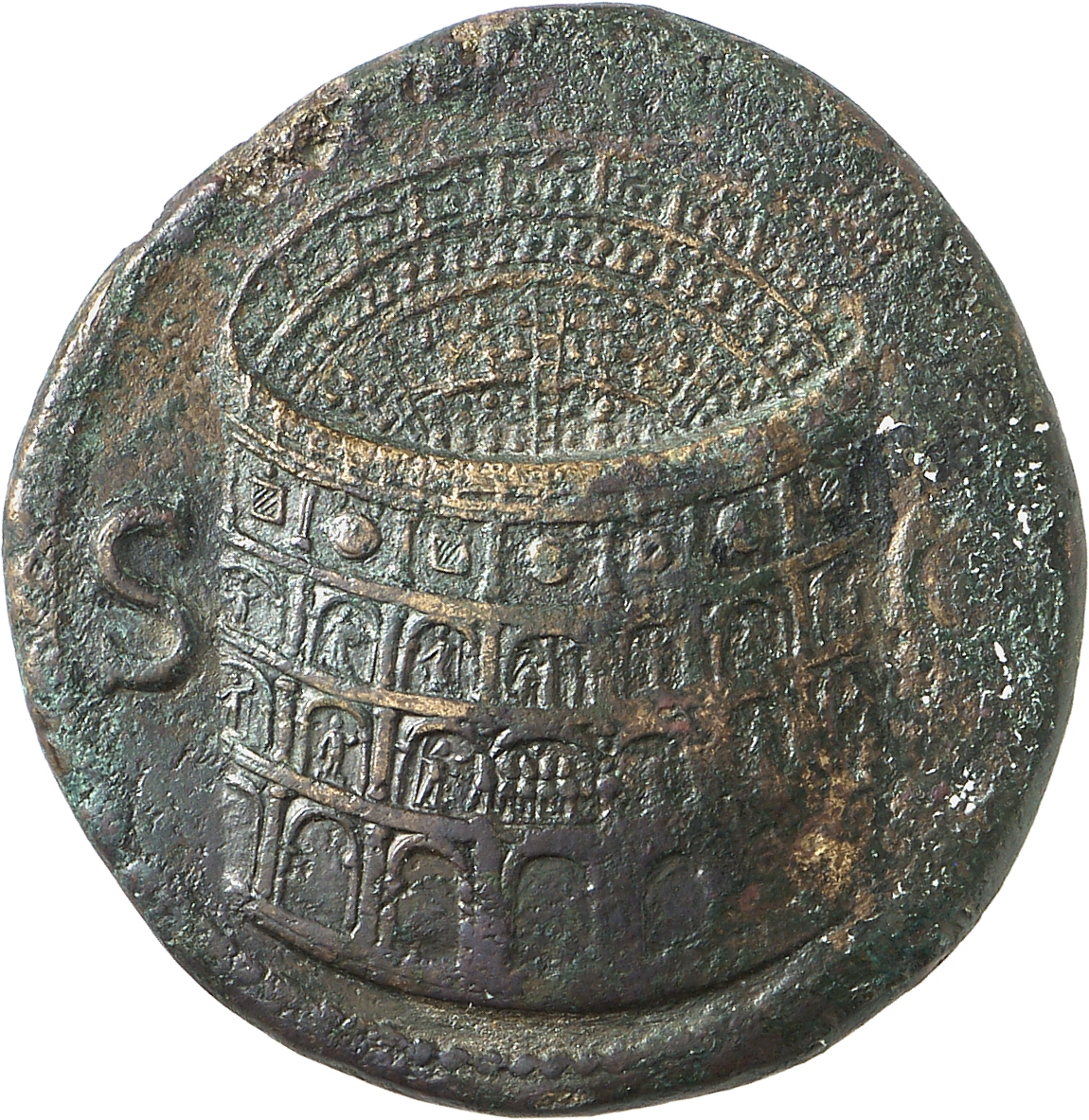 RIC II, Part 1 (second edition) Titus 186 Titus obverse, Colosseum