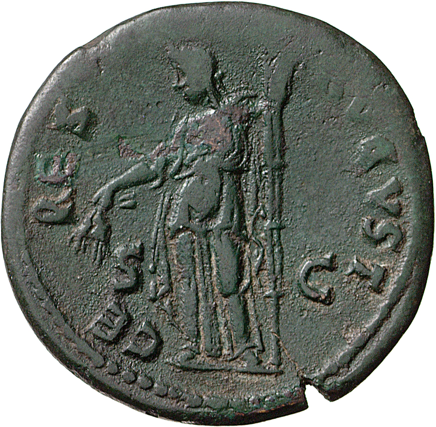 RIC II, Part 1 (second edition) Titus 187 Titus reverse — Ceres standing left, holding corn-ears and torch
