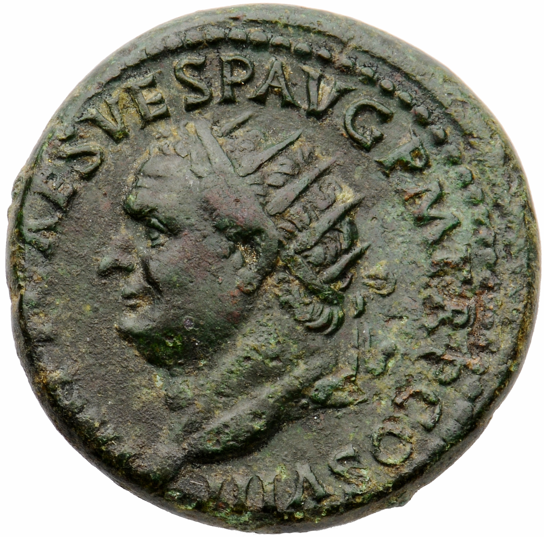 RIC II, Part 1 (second edition) Titus 204 Titus obverse — Head of Titus, radiate, left