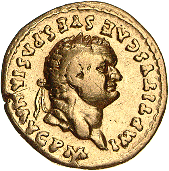 RIC II, Part 1 (second edition) Titus 21 Titus obverse, Head of Titus, laureate, right