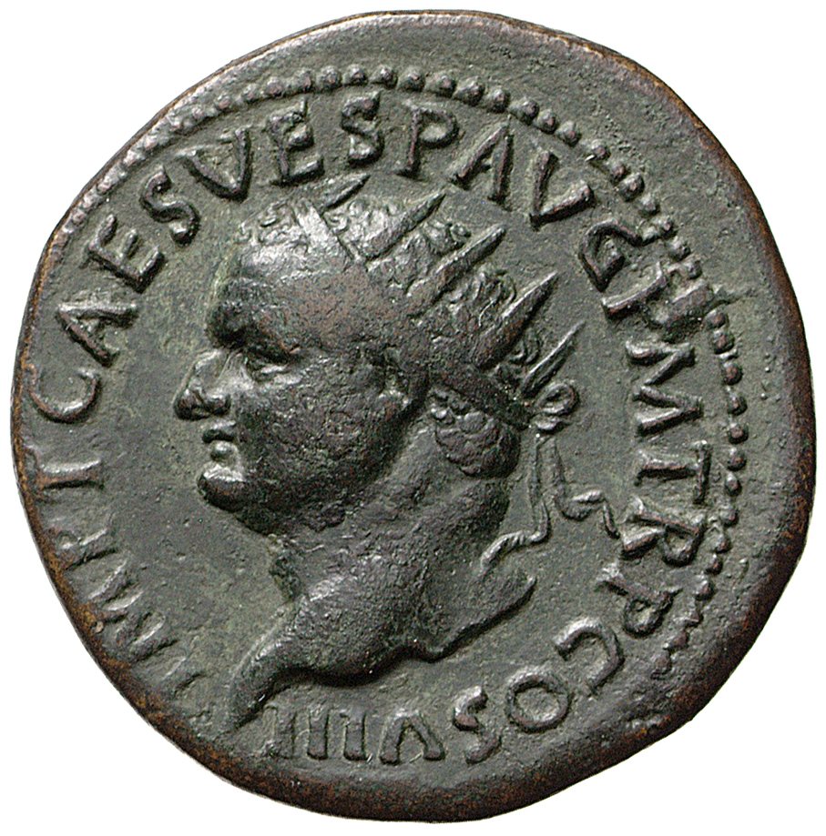 RIC II, Part 1 (second edition) Titus 213 Titus obverse — Head of Titus, radiate, left
