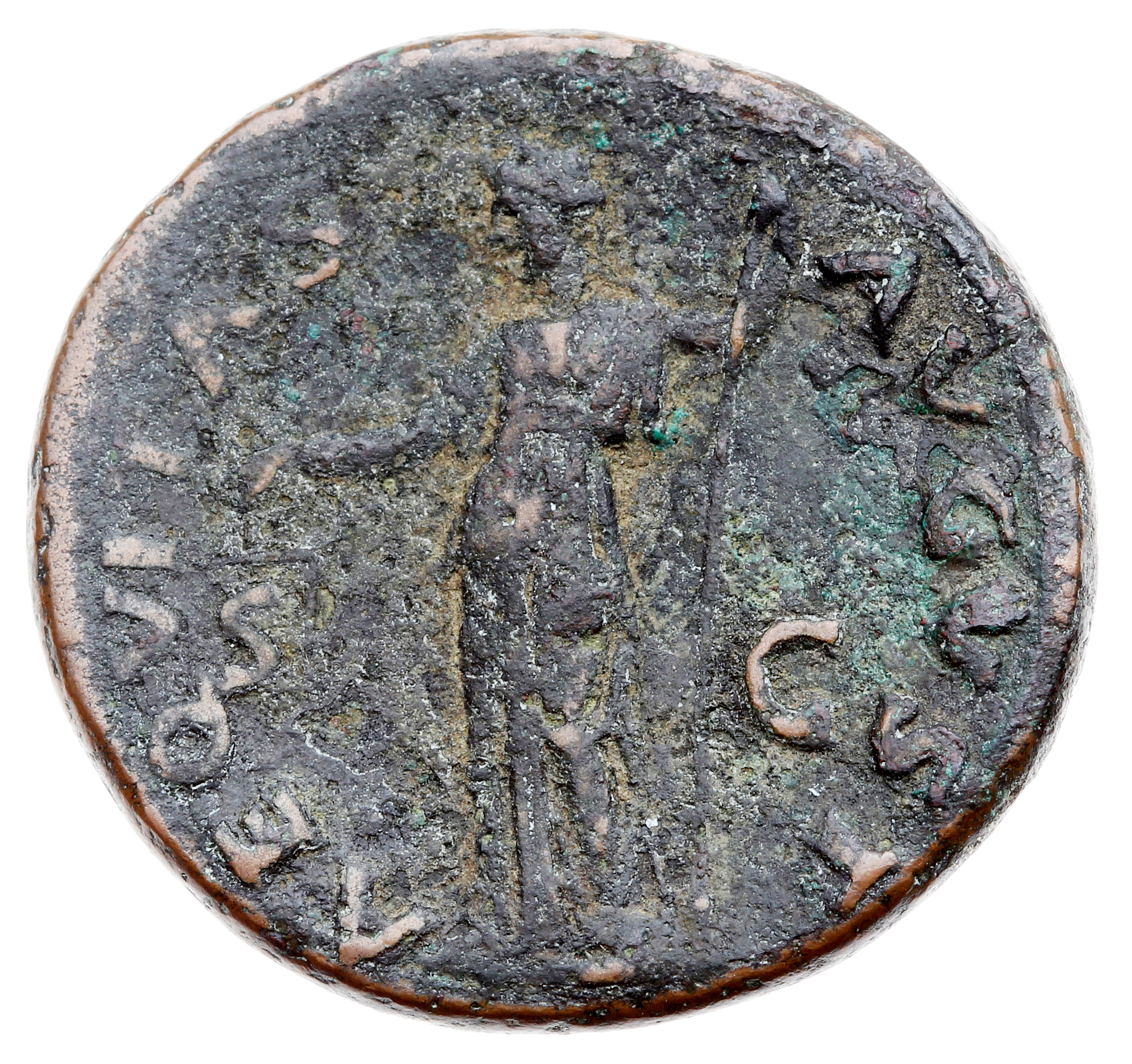 RIC II, Part 1 (second edition) Titus 214 Titus reverse — Aequitas standing left, holding scales and rod