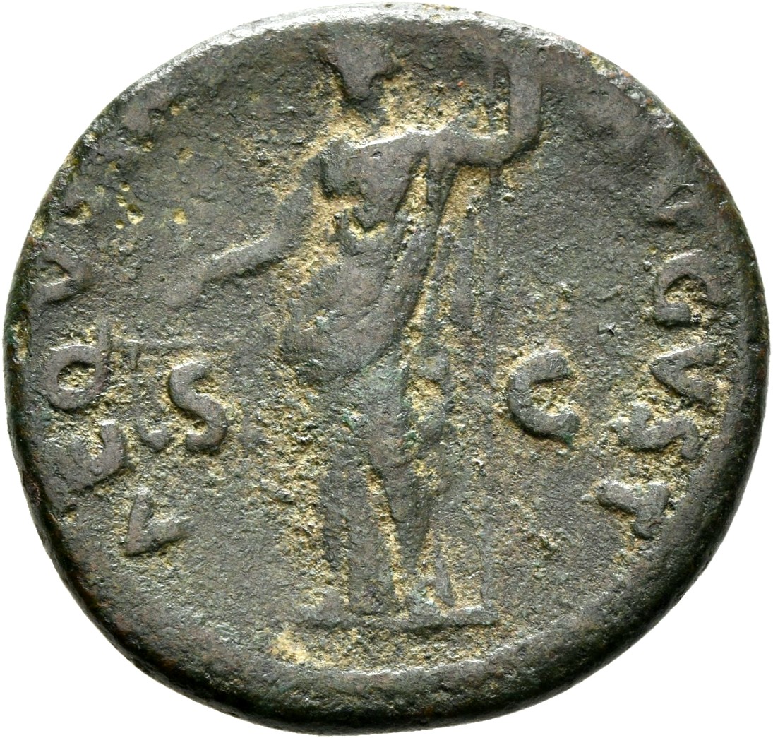 RIC II, Part 1 (second edition) Titus 215 Titus reverse, Aequitas standing left, holding scales and rod