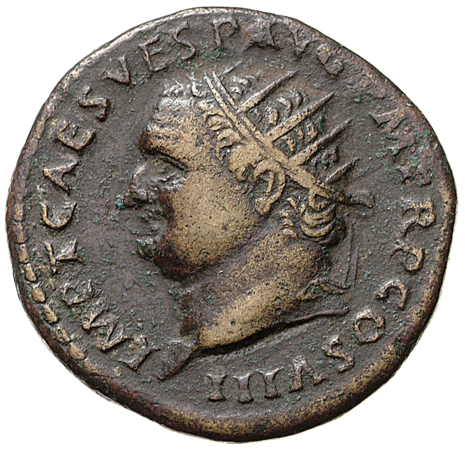 RIC II, Part 1 (second edition) Titus 24 Titus obverse, Head of Titus, laureate, right