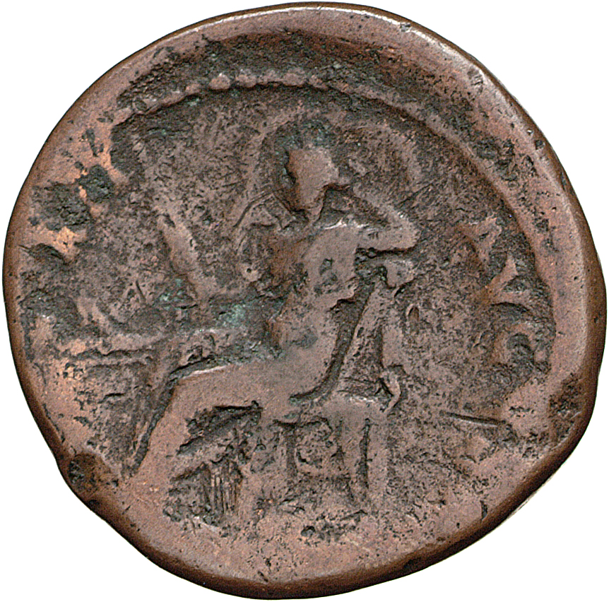 RIC II, Part 1 (second edition) Titus 241 Titus reverse, Securitas seated left, resting head on arm and holding sceptre; a...