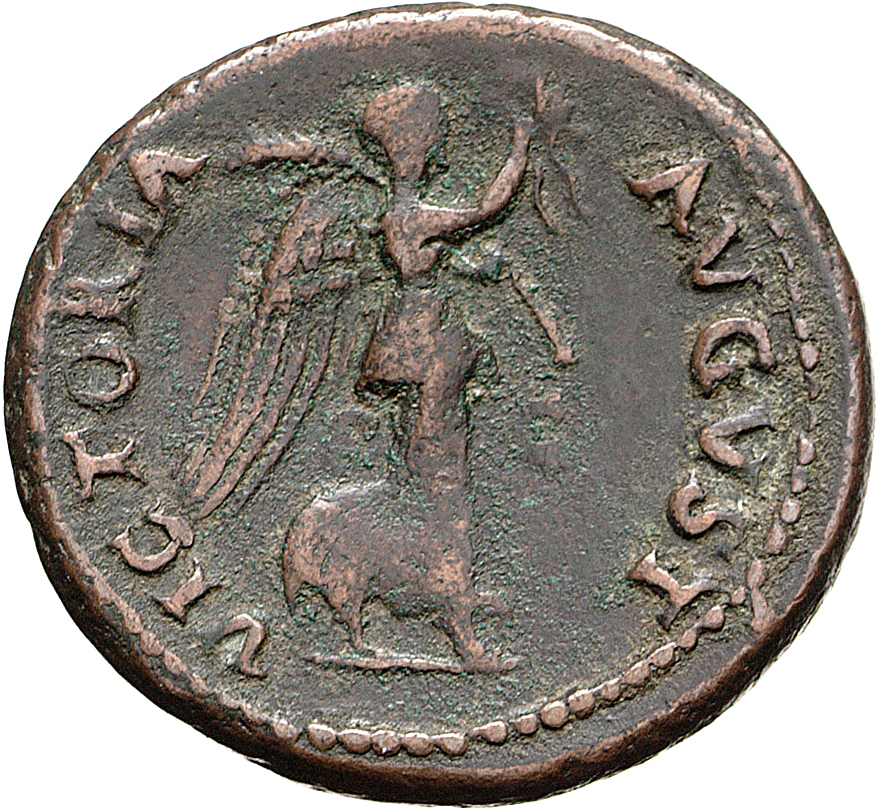 RIC II, Part 1 (second edition) Titus 246 Titus reverse, Victory advancing right, holding wreath and palm