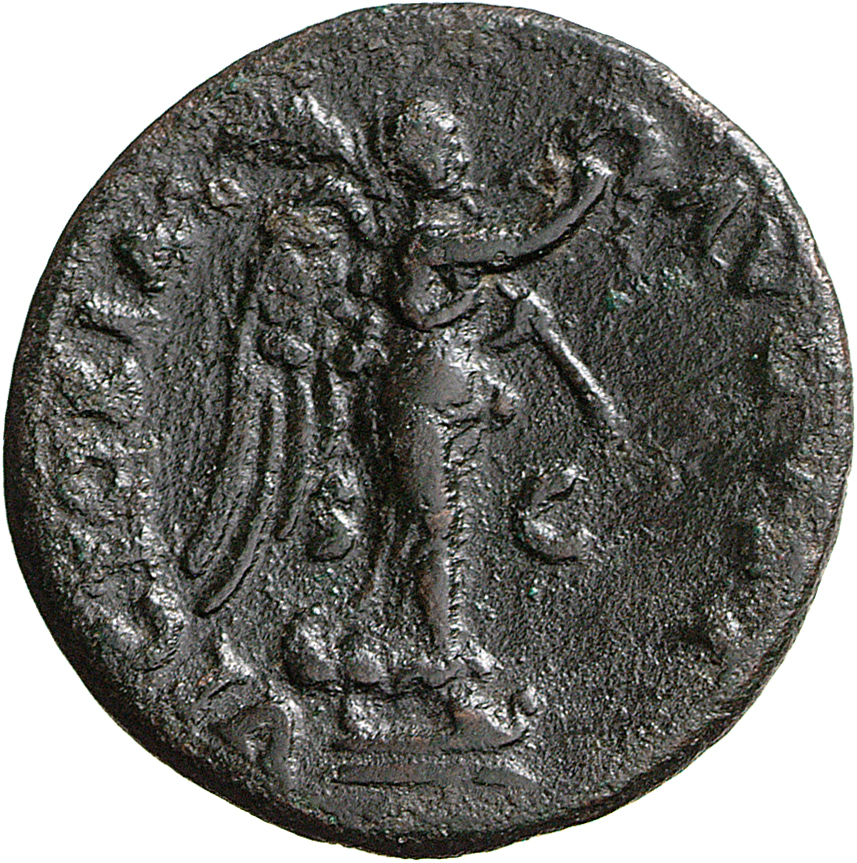 RIC II, Part 1 (second edition) Titus 249 Titus reverse, Victory advancing right on prow, holding wreath and palm