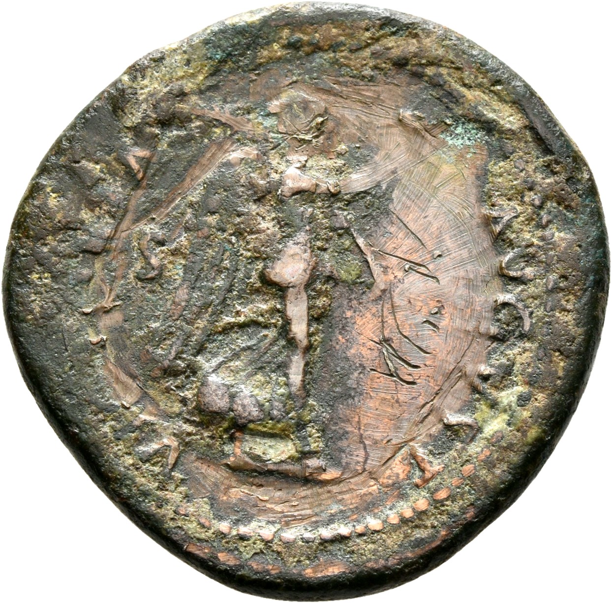 RIC II, Part 1 (second edition) Titus 249 Titus reverse, Victory advancing right on prow, holding wreath and palm