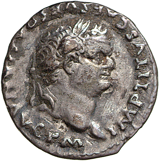 RIC II, Part 1 (second edition) Titus 25 Titus obverse, Head of Titus, laureate, right