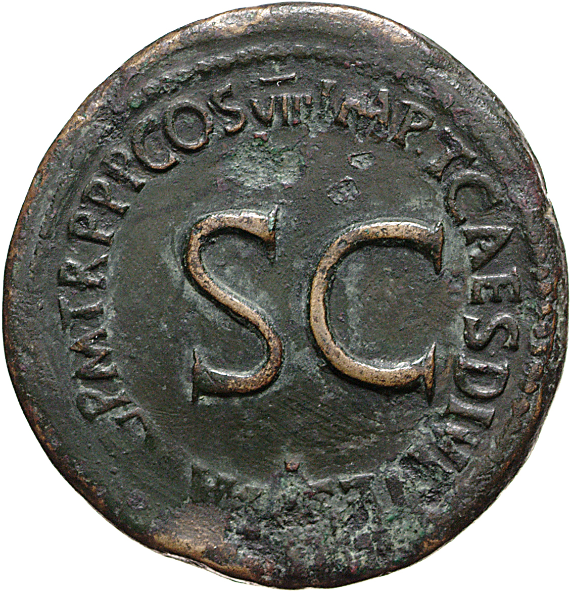 RIC II, Part 1 (second edition) Titus 258 Titus reverse, Legend surrounding large S C