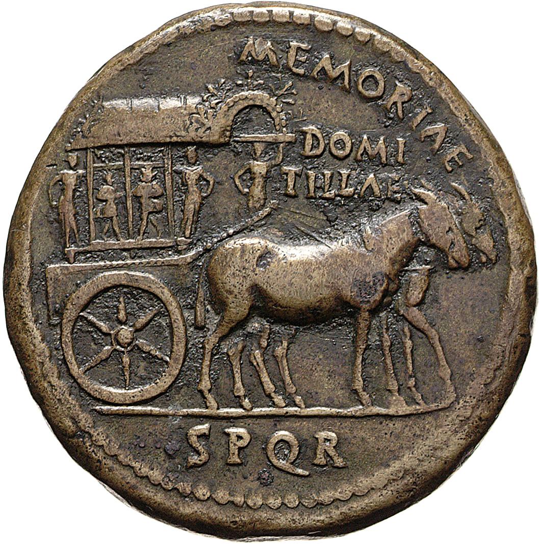 RIC II, Part 1 (second edition) Titus 262 Titus obverse, Carpentum drawn right by two mules