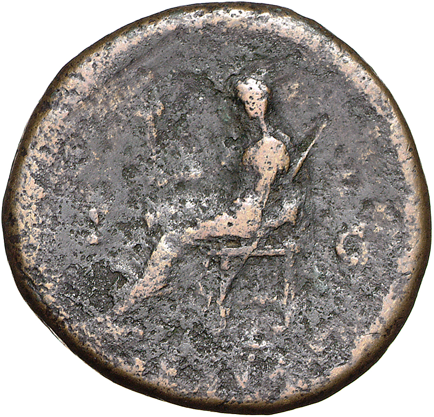 RIC II, Part 1 (second edition) Titus 281 Titus reverse, Vesta seated left, holding palladium and sceptre