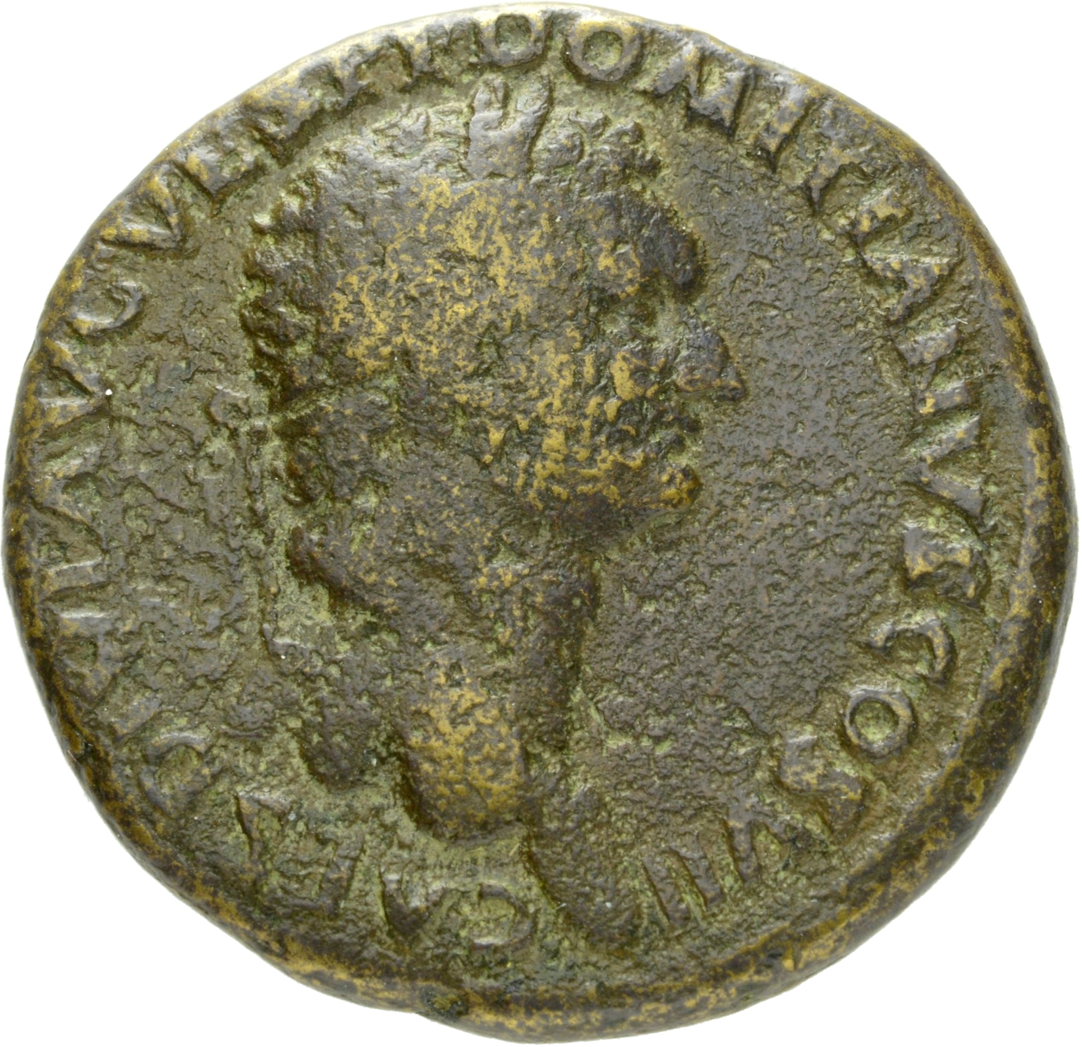 RIC II, Part 1 (second edition) Titus 288 Titus obverse, Head of Domitian, laureate, right