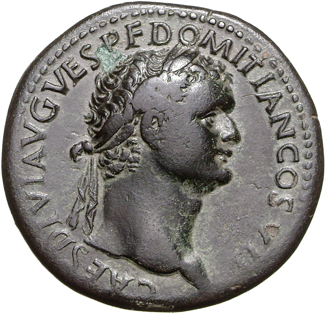 RIC II, Part 1 (second edition) Titus 290 Titus obverse, Head of Domitian, laureate, right