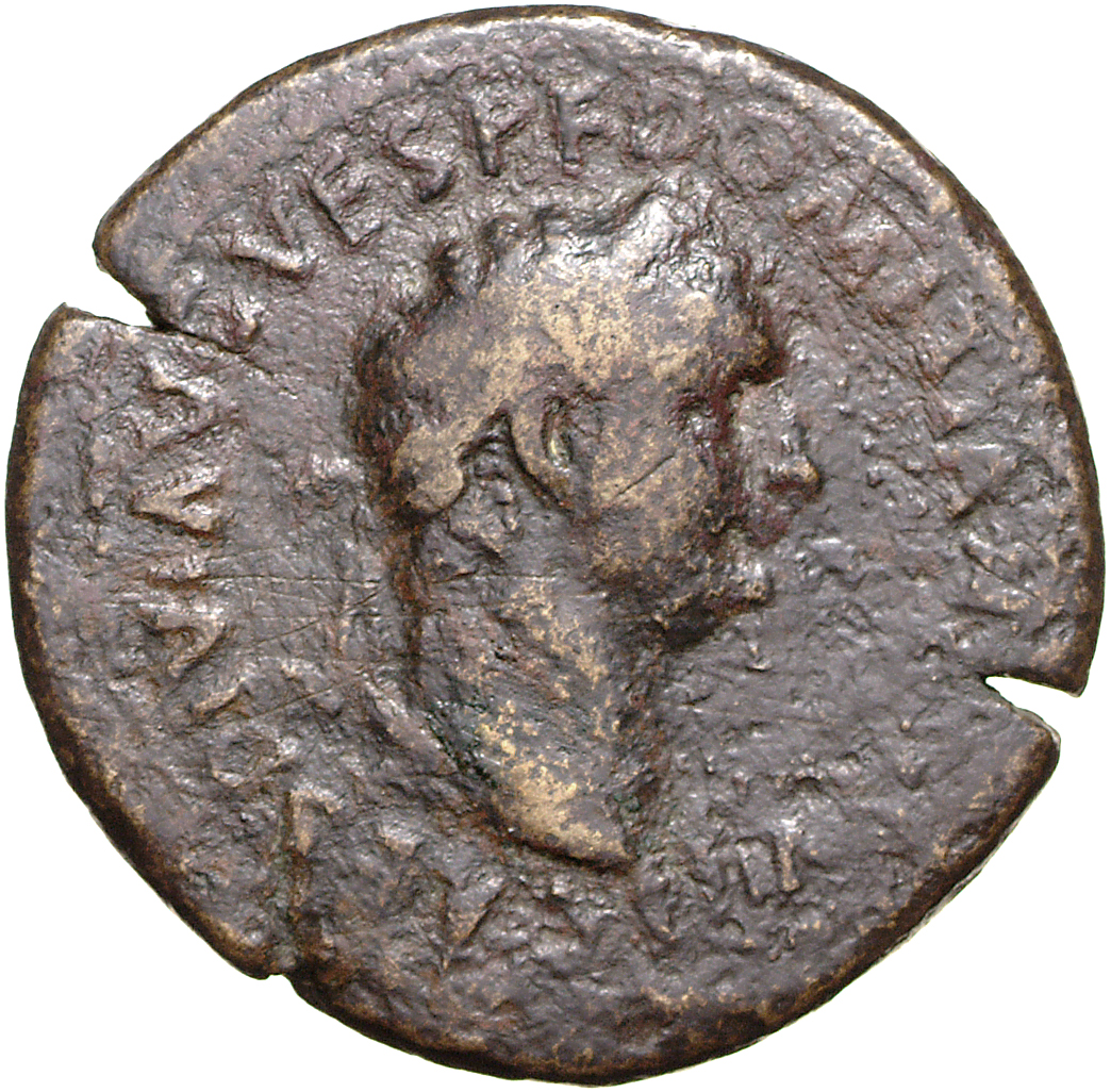RIC II, Part 1 (second edition) Titus 298 Titus obverse, Head of Domitian, laureate, right