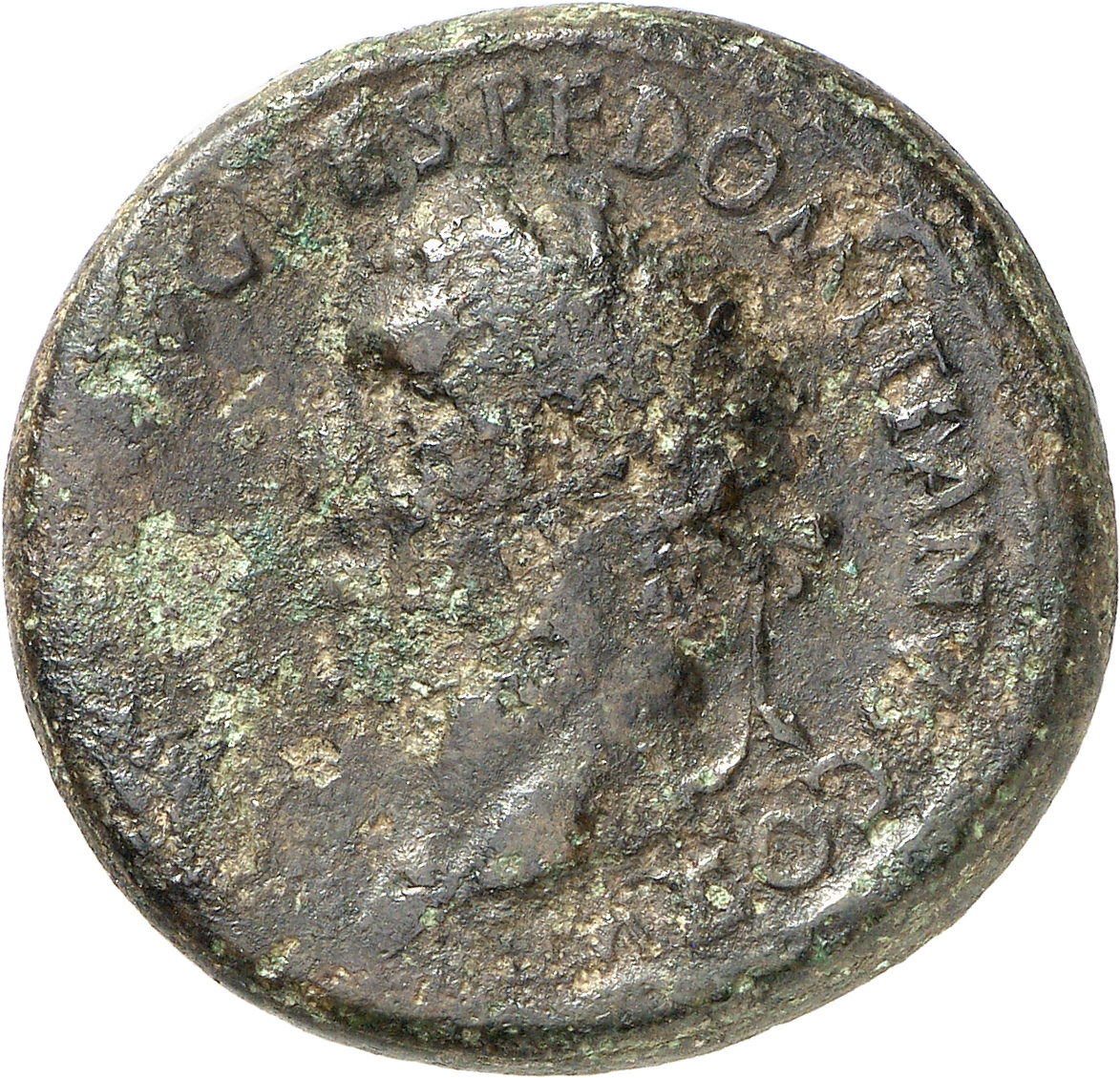 RIC II, Part 1 (second edition) Titus 302 Titus obverse, Head of Domitian, laureate, left