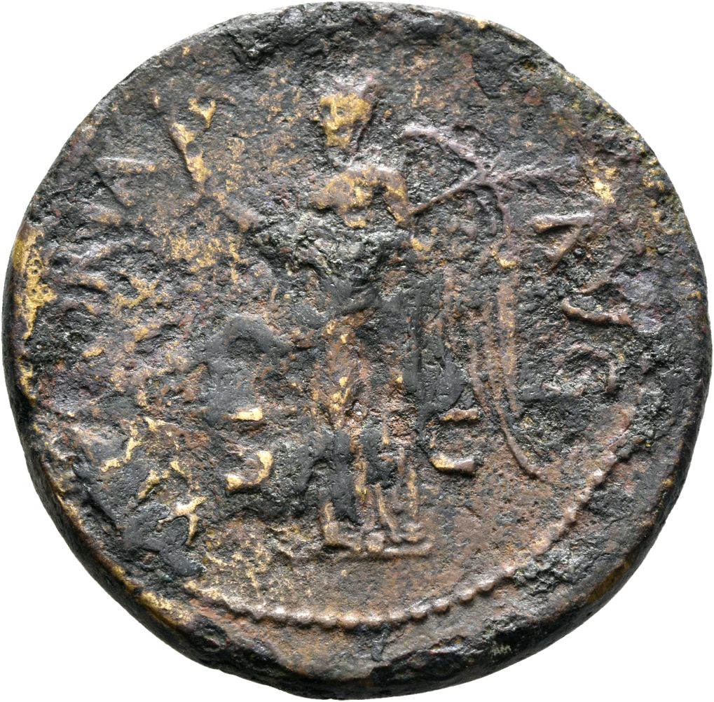 RIC II, Part 1 (second edition) Titus 306 Titus reverse, Victory standing left, resting on column, holding cornucopiae and...