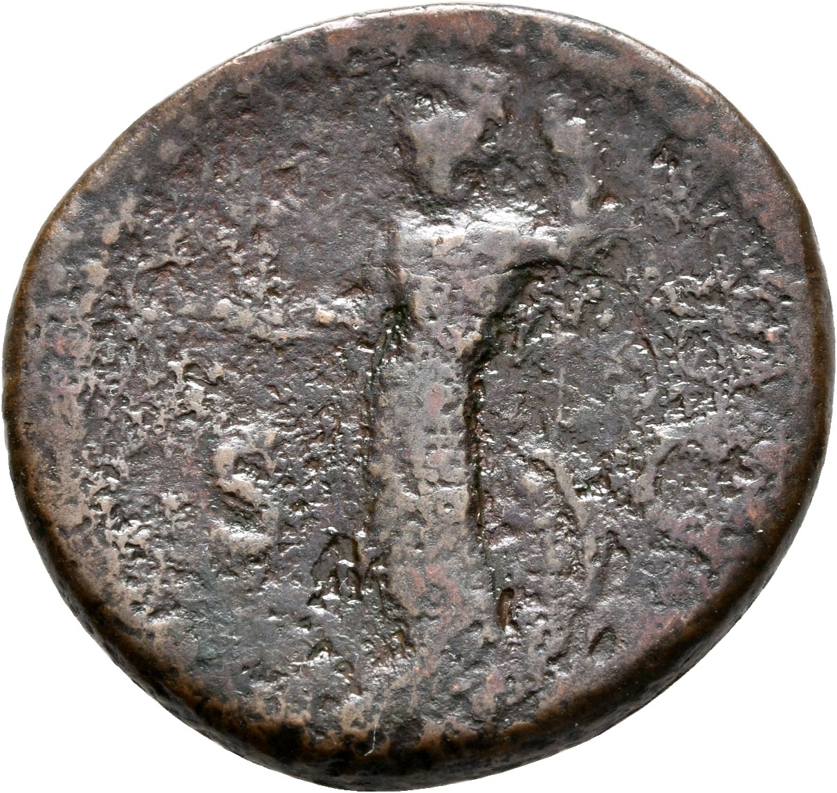 RIC II, Part 1 (second edition) Titus 314 (as) Titus reverse, Minerva standing left, holding thunderbolt and spear; shield...