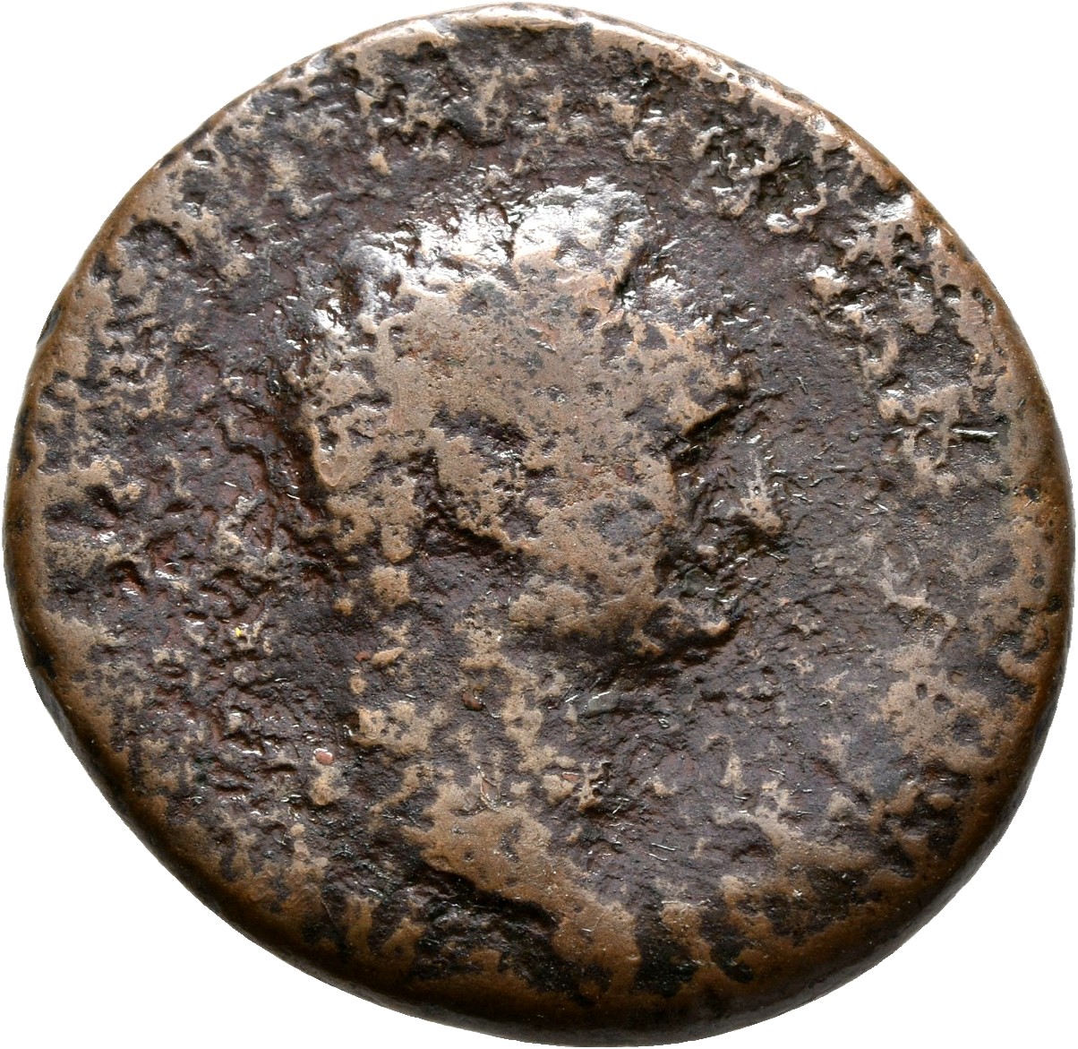 RIC II, Part 1 (second edition) Titus 314 (as) Titus obverse, Head of Domitian, laureate, right