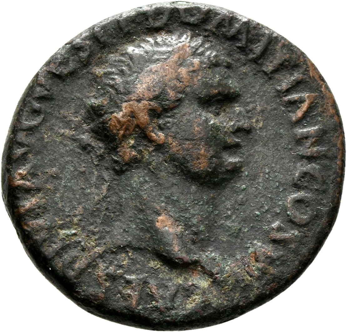 RIC II, Part 1 (second edition) Titus 317 (as) Titus obverse, Head of Domitian, laureate, right