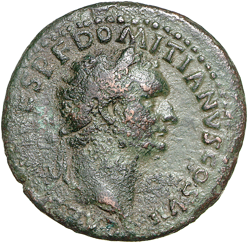 RIC II, Part 1 (second edition) Titus 321 Titus obverse, Head of Domitian, laureate, right