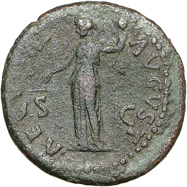 RIC II, Part 1 (second edition) Titus 321 Titus reverse, Aequitas standing left, holding scales and rod