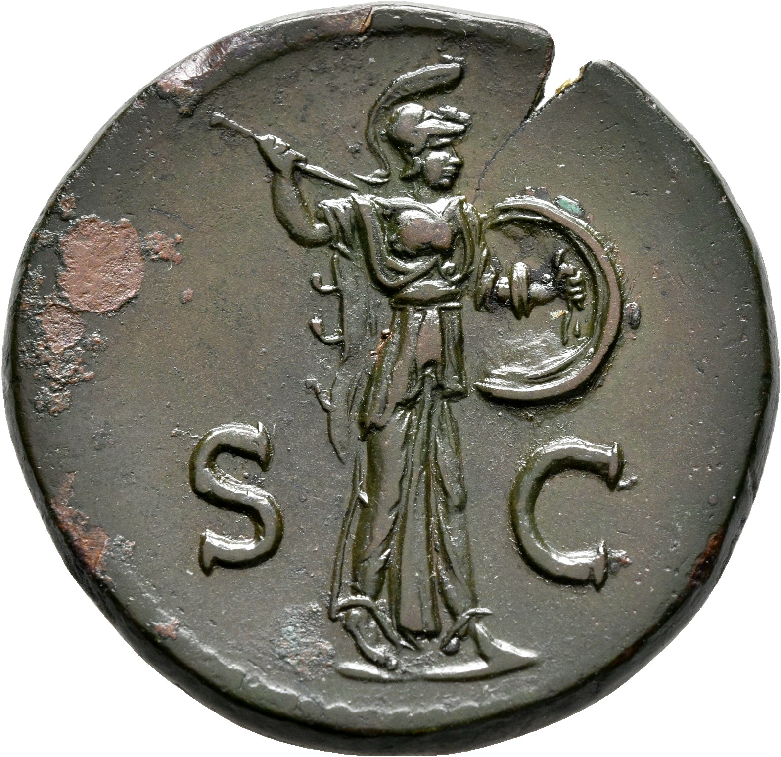 RIC II, Part 1 (second edition) Titus 330 Titus reverse, Minerva advancing right, holding spear and shield